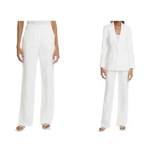 Judith & Charles White Quinn Linen Blend Pants Size 4 NWOT $450 MSRP